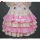 Summer pink print cotton fabric baby clothes romper